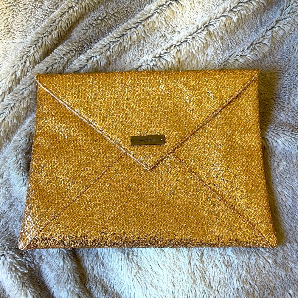 Gold Jenny Packham envelope purse